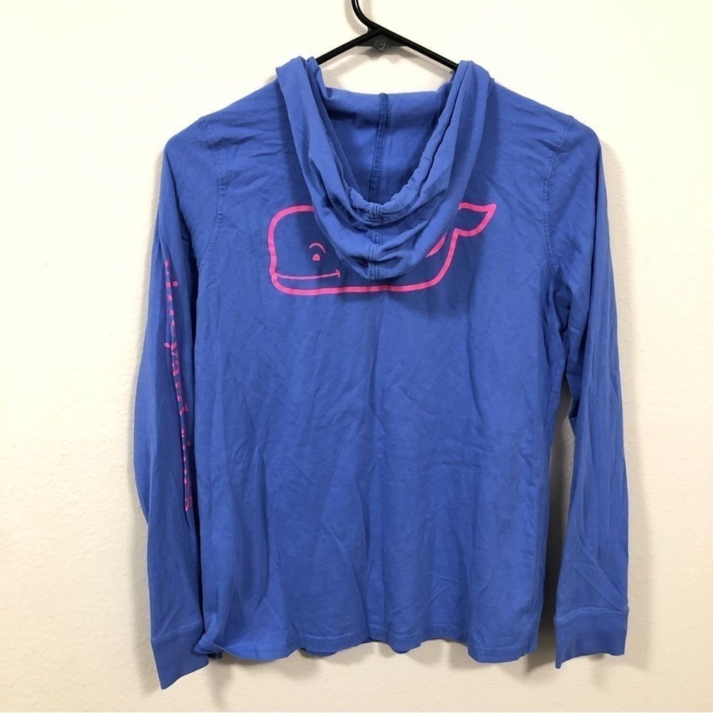 Vineyard Vines long sleeve sub whale tee hooded T-shirt women SIZE XS - Picture 7 of 9
